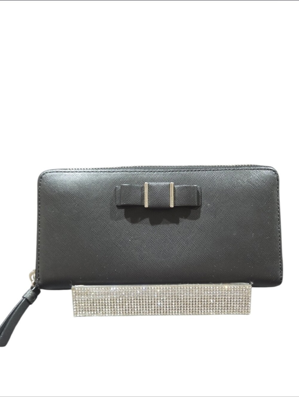 Coach Darcy Bow Accordion Zip Wallet In Black EUC